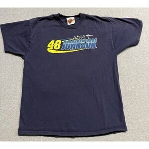 NASCAR Jimmie Johnson #48 Racing Graphic T-Shirt Lowes Motorsport XL 2008 Blue